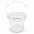 Balde De Plástico 2,2 Litros Transparente – Alça Plástica com Tampa Plástica - Imagem 1