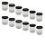 24 Potes 370ml / 500g Plástico Transparente com Tampa Lacre Preta – Para Mel - Imagem 1