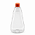 Bisnaga 720ml / 1kg Transparente Shortneck De Pet Para Embalar Mel - Tampa Laranja - Imagem 1