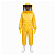 Macacão Para Apicultura de Nylon Ventilado com Máscara Fixa – Modelo 0120NF Amarelo - Imagem 1