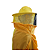 Macacão Para Apicultura de Nylon Ventilado com Máscara Fixa – Modelo 0120NF Amarelo - Imagem 5