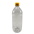 Kit com 30 Garrafas PET Cristal 1 Litro – Tampa Fliptop Amarela com Selo de Indução - Imagem 3