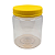 Pote 700ml 1Kg Transparente Com Tampa Rosca e Lacre Amarela Para Mel - Kit 10, 25, 50 e 105 Un - Imagem 1