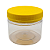 Pote 350ml 500g Transparente Com Tampa Rosca e Lacre Amarela Para Mel - Kit 10, 50, 100 e 192 Un - Imagem 1