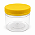 Pote 350ml 500g Transparente Com Tampa Rosca e Lacre Amarela Para Mel - Kit 10, 50, 100 e 192 Un - Imagem 1