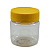 Pote 180ml 250g Transparente Com Tampa Rosca e Lacre Amarela Para Mel - Kit 10, 50, 200 e 408 Un - Imagem 1