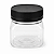 Pote 180ml 250g Quadrado Transparente Com Tampa Rosca e Lacre Preta Para Mel - Kit 10, 50, 180 e 360 Un - Imagem 1