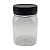 Pote 350ml 500g Transparente Quadrado Com Tampa Rosca e Lacre Amarela Para Mel - Kit 10, 50, 100 e 225 Un - Imagem 1