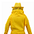 Macacão Para Apicultura De Nylon Resinado Super Ventilado Com Máscara Removível - Amarelo - Imagem 3