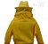 Macacão Para Apicultura De Nylon Amarelo Super Ventilado Com Mascara Destacável 02-80ND5 - Imagem 3