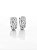 Brinco Masculino Par Argola Cravejada Com 8 Pedras (11,6X4,3mm) Banhada A Ouro Branco BRI006 - Imagem 1