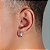 Brinco Masculino Par Argola Cravejada Com 8 Pedras (11,6X4,3mm) Banhada A Ouro Branco BRI006 - Imagem 2