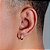 Brinco Masculino Par Argola Cravejada Com 8 Pedras (11,6X4,3mm) Banhada A Ouro 18K BRI040 - Imagem 2