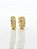 Brinco Masculino Par Argola Cravejada Com 8 Pedras (11,6X4,3mm) Banhada A Ouro 18K BRI040 - Imagem 4