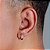 Brinco Masculino Par Argola Cravejada Com 8 Pedras (11,6X4,3mm) Banhada A Ouro 18K BRI040 - Imagem 3