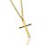 Pingente Cruz Palito Lisa (19x29mm) Banhada A Ouro 18k PIN012 - Imagem 2