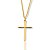 Pingente Cruz Palito Lisa (19x29mm) Banhada A Ouro 18k PIN012 - Imagem 1