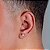 Brinco Masculino Par Redondo Cravejado P (6mm) Banhado A Ouro 18k BRI109 - Imagem 2