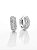 Brinco Masculino Par Argola Cravejada 6 Fileiras (14,3X5,3mm) Banhada A Ouro Branco BRI016 - Imagem 3