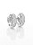 Brinco Masculino Par Argola Cravejada 6 Fileiras (14,3X5,3mm) Banhada A Ouro Branco BRI016 - Imagem 1
