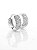 Brinco Masculino Par Argola Cravejada 6 Fileiras (14,3X5,3mm) Banhada A Ouro Branco BRI016 - Imagem 5