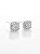 Brinco Masculino Par Quadrado Cravejado Com 9 Pedras (5,5X5,5mm) Banhado A Ouro Branco BRI020 - Imagem 1