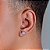Brinco Masculino Par Redondo Cravejado M (8mm) Banhado A Ouro Branco BRI018 - Imagem 2