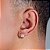 Brinco Masculino Par Argola Cravejada Com 32 Pedras M (12X6,5mm) Banhada A Ouro 18k BRI143 - Imagem 2