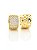 Brinco Masculino Par Argola Cravejada Com 28 Pedras (13,5X8mm) Banhada A Ouro 18K BRI086 - Imagem 3