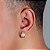 Brinco Masculino Par Argola Cravejada Com 28 Pedras (13,5X8mm) Banhada A Ouro 18K BRI086 - Imagem 2