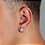 Brinco Masculino Par Argola Cravejada Com 28 Pedras (13,5X8mm) Banhada A Ouro Branco BRI027 - Imagem 2