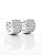 Brinco Masculino Par Argola Cravejada Com 28 Pedras (13,5X8mm) Banhada A Ouro Branco BRI027 - Imagem 1
