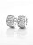 Brinco Masculino Par Argola Cravejada Com 28 Pedras (13,5X8mm) Banhada A Ouro Branco BRI027 - Imagem 5