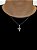 Corrente Grumet 50cm 1,4mm + Pingente Cruz Cravejada e Vazada (15X21mm) Banhado A Ouro Branco COR005-PIN016 - Imagem 1