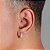 Brinco Masculino Par Argola Cravejada Com 12 Pedras G (13,5X3,8mm) Banhada A Ouro Branco BRI028 - Imagem 2