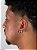Kit Brinco Masculino Par Argola 29 Pedras + 12 Pedras Banhado A Ouro Branco BRI003-BRI001 - Imagem 3