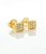 Brinco Masculino Par Quadrado Cravejado Com 9 Pedras (5,5X5,5mm) Banhado A Ouro 18k BRI043 - Imagem 3