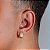 Brinco Masculino Par Argola Cravejada Com 29 Pedras G (14X6,8mm) Banhada A Ouro 18K BRI053 - Imagem 2