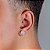 Brinco Masculino Par Smile Cravejado (9,8mm) Banhado A Ouro Branco BRI022 - Imagem 2