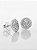 Brinco Masculino Par Smile Cravejado (9,8mm) Banhado A Ouro Branco BRI022 - Imagem 5