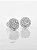 Brinco Masculino Par Smile Cravejado (9,8mm) Banhado A Ouro Branco BRI022 - Imagem 1