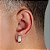 Brinco Masculino Par Argola Cravejada Com 29 Pedras G (14X6,8mm) Banhada A Ouro Branco BRI032 - Imagem 2