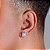 Brinco Masculino Par Quadrado Cravejado Com 45 Pedras (10mm) Banhado A Ouro Branco BRI058 - Imagem 2