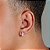 Brinco Masculino Par Argola Cravejada 4 Fileiras M (11,3X4,7mm) Banhada A Ouro Branco BRI012 - Imagem 3
