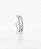 Piercing Fake Cravejado 2 fileiras (1 unidade) Banhado A Ouro Branco PIER002 - Imagem 1