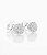 Brinco Masculino Par Chapado P (6,5mm) Banhado A Ouro Branco BRI100 - Imagem 1