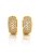Brinco Masculino Par Argola Cravejada 4 Fileiras G (13,3X5,6mm) Banhada A Ouro 18k BRI108 - Imagem 3