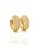 Brinco Masculino Par Argola Cravejada 4 Fileiras G (13,3X5,6mm) Banhada A Ouro 18k BRI108 - Imagem 1