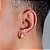 Brinco Masculino Par Argola Cravejada 4 Fileiras G (13,3X5,6mm) Banhada A Ouro 18k BRI108 - Imagem 2