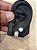 Kit Brinco Masculino Par Argola 16 Pedras + 8MM (Prata) - Banhado A Ouro Branco BRI004-BRIP001 - Imagem 2